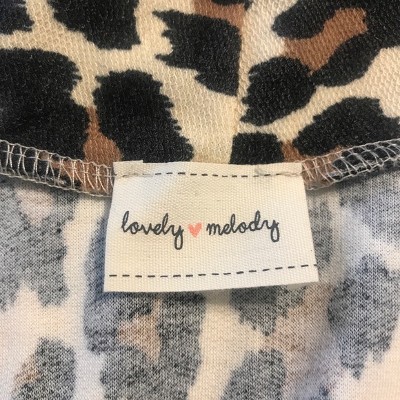 Leopard & Striped Cardigan w/ Thumbholes - Picture 4 of 6